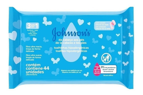 Johnson's Baby X12 Toallitas Húmedas De La Cabeza A Los Pies 1