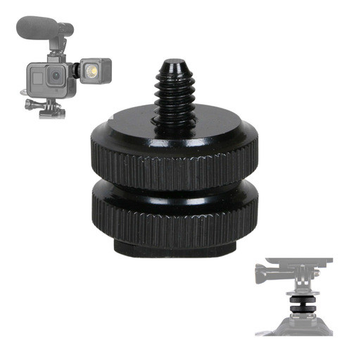 Adaptador Parafuso Para Sapata Flash Hot Shoe Com Rosca 1/4 0