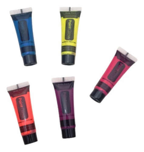 Cotillón Fluo Maquillaje O Pintura Para La Cara X 5 Unidades 0