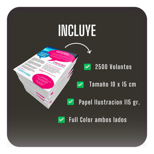 2.500 Folletos / Volantes Full Color Frente Y Dorso. 115 Gr 1