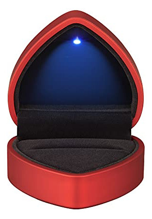 Joyero, Estuche Con Forma De Corazon Con Luz Led - Rojo 1