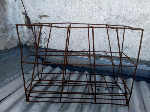 N.6- Canasto Porta Botellas Hierro 48,5 X 20 X 34,5 Alto 0