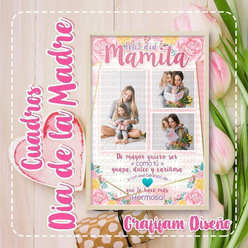 Kit Imprimible Cuadros Día De La Madre 3 | Editables Ppt 1