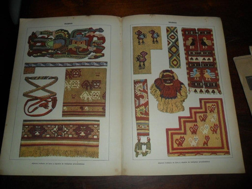 Antigua Lamina 1939 Tejidos Indigenas Precolombinos Lana 0