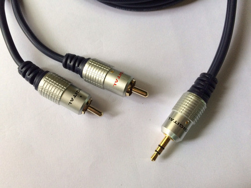 Cable Miniplug A Rca 5 Mts Premium P/ Celular Apple Pureso 1