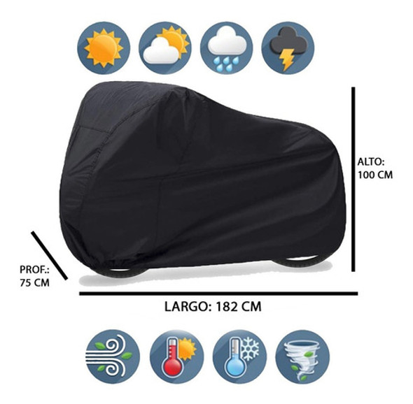 Funda Cubre Bicicleta Bici Rodado 26 Lona Premium 182x75x100 1
