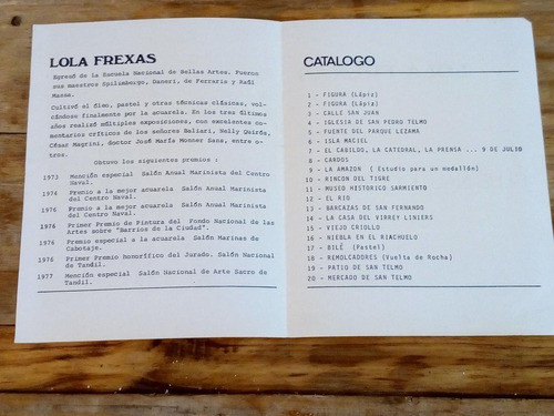Invitación A Exposición De Obras De Lola Frexas En Hacoaj 1