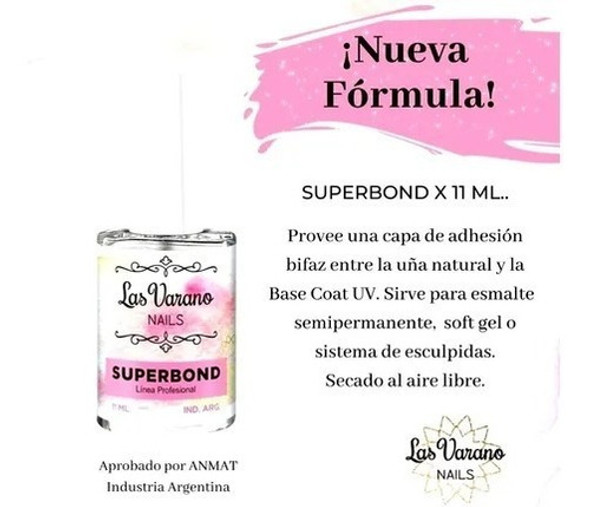 Superbond Adherente P/uñas Esculpidas Las Varano 11ml 1 Superbond Adherente P/uñas Esculpidas Las Varano 11ml 1