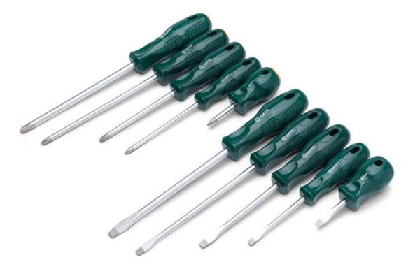 Juego 10 Destornilladores Sata Planos Y Philips Profesional 0