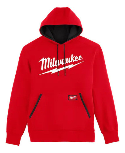 Buzo Canguro Con Capucha Rojo Milwaukee Freeflex 352r 1