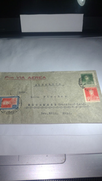 Argentina Sobre Estampillas 1934 Usado A Alemania.3er Reich 0