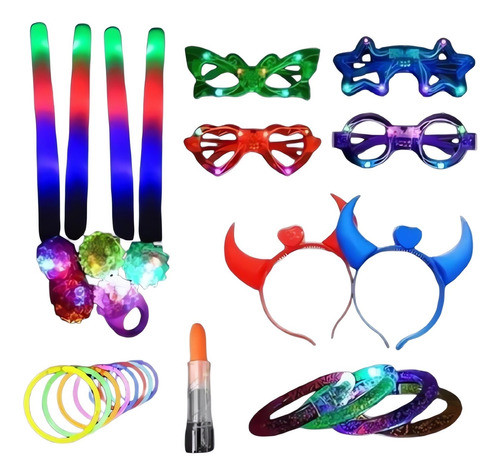 Combo Cotillon Luminoso Todo Led Para 25 Personas 0