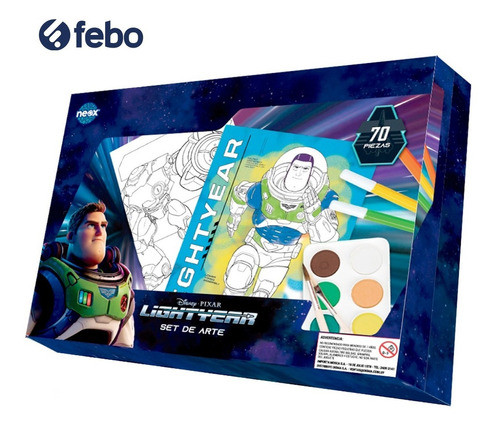 Set De Arte Escolar 70p Lightyear Disney Marcadores Febo 1