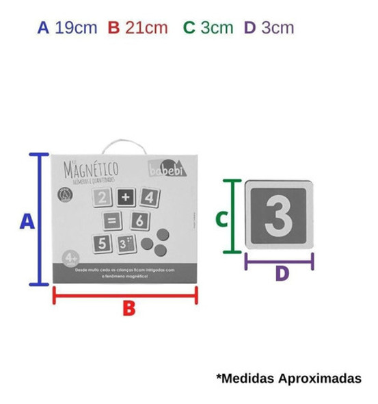 Kit Magnético Números E Quantidades 116 Pçs  - Mdf 1