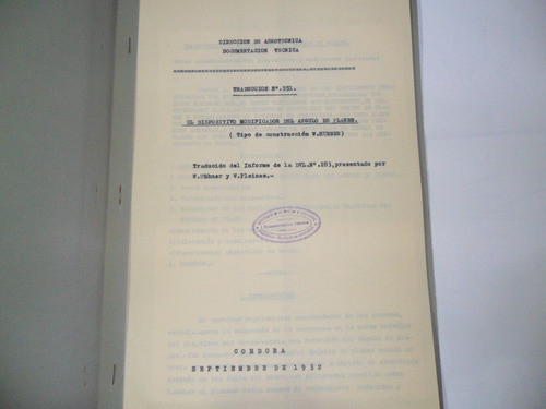 Aerotecnica Avion Aviacion Dispositivo Angulo Planeo Hubner 1