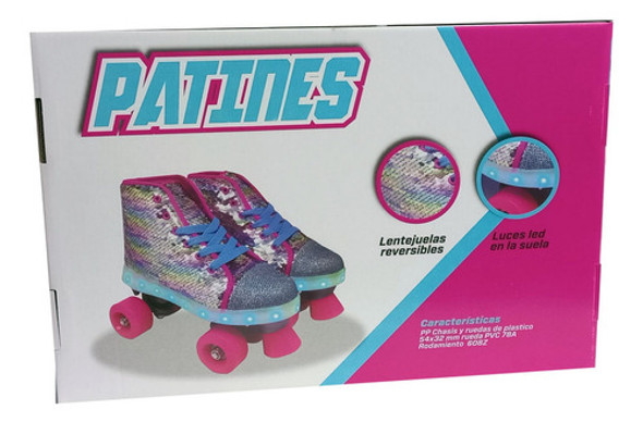 Patines Zapatillas Con Luz Y Lentejuelas Ploppy.6 497128 0