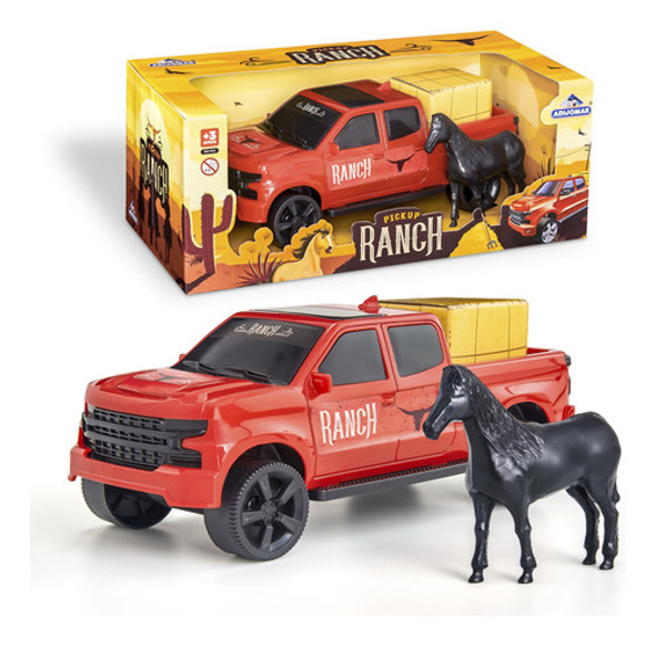 Pickup Infantil Rodas Livres Com Cavalo Adijomar Vermelha 0