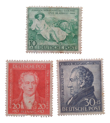 Alemania Ocupacion Anglo-americana 1949 Goethe Mint Bizone 0