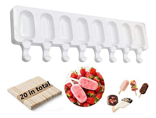 Máquina De Fazer Picolés De Silicone Para Sorvete De 8 Célul 1