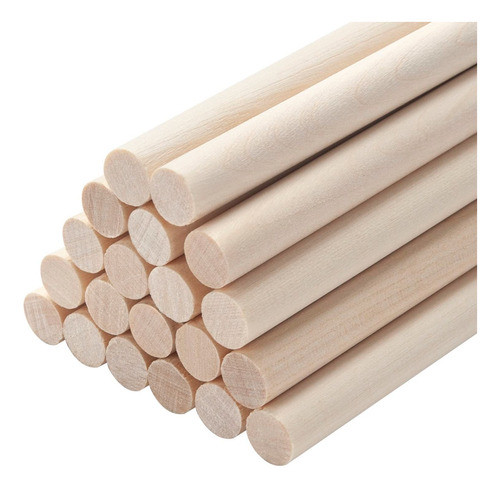 Varillas De Madera Redonda De 5mm X50 Unidades De 1 Metro 0