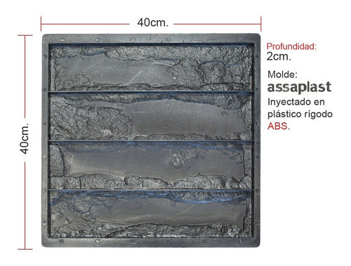 Molde Revestimiento Hormigon Piedra Zapala 1