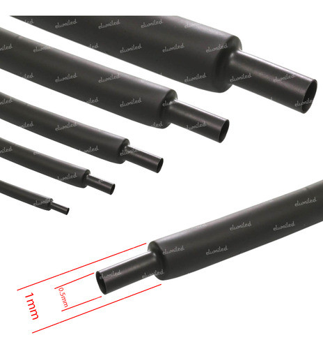 4 Metros De Termocontraible 1mm / 0.5mm Sumitube Sumitomo 1