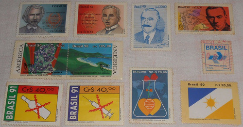 Selos Nacionais Brasil 1990 91 Combate Drogas América Sarney 0