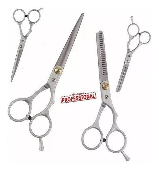 2 Tijeras +1 Navajín + 1 Brocha Talquera Barbería Peluquería 1