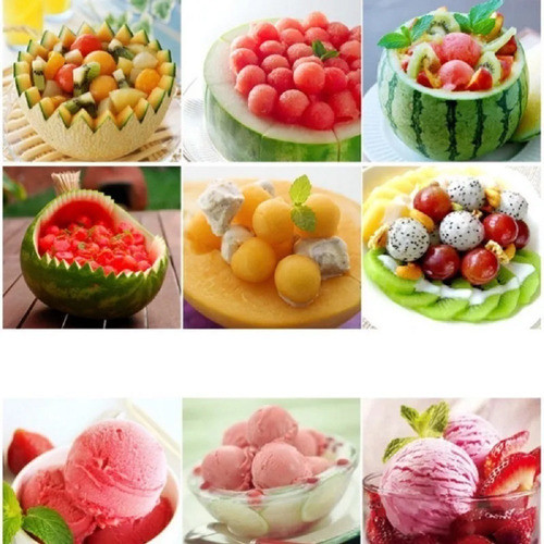 Boleador De Frutas De Legumes Duplo Em Aço Inox 20cm 1