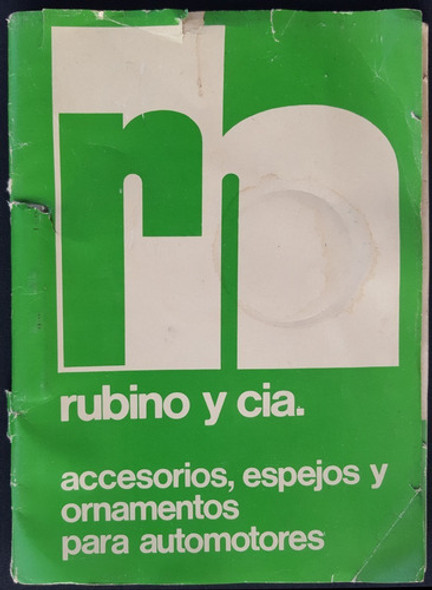 Catálogo Antiguo Rubino Y Cia. Accesorios Automotores. 23226 0