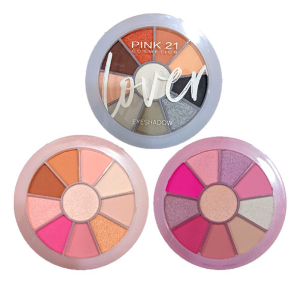 3 Paleta De Sombra Lover Cs3702a - Kit Pink 21 Atacado J 0