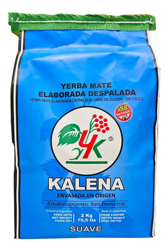 Yerba Mate Kalena Barbacua Despalada 5 X 2 Kg - Sin Acidez 0