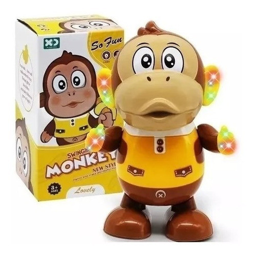 Kit Brinquedo Musical Dançarino Macaco + Abelha Dança Luzsom 1