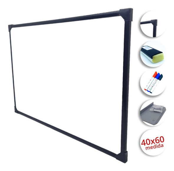 Pizarra Blanca 40 X 60 Cm - Borrador + Marcador Trabi 1