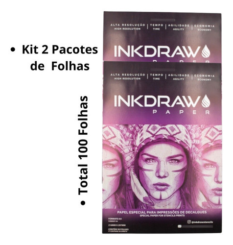 Kit Inkdraw 02 Papel Impressora Decalque Tattoo 1