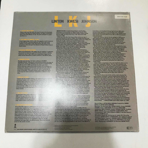 Lp- Linton Kwesi Johnson ( Making History ) 1