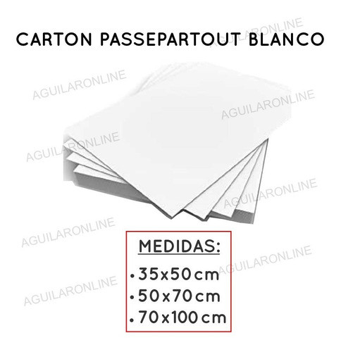 Carton Blanco Passepartout 50x70 Maqueta Fotografia Textura 1