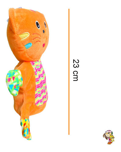 Títeres De Mano Peluche Gato Colorido Suave Importado 1