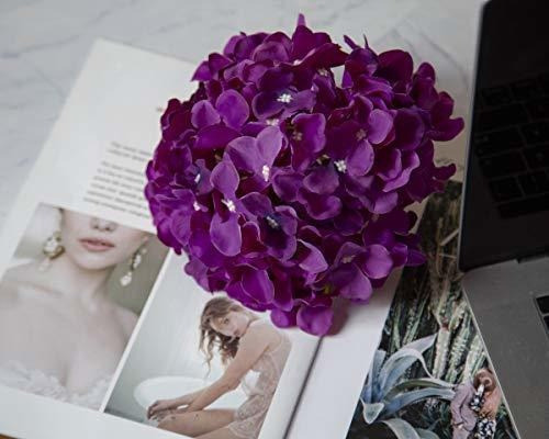 Hortensias Artificiales X6u - Diametro 22cm - Purpura Oscuro 1