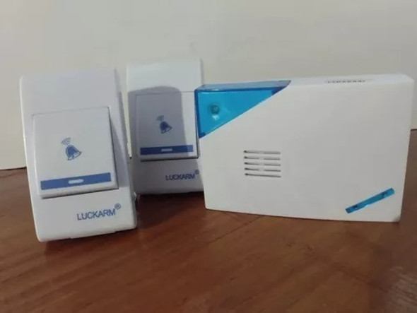 Timbre 32 Melodías 2 Pulsador 1 Receptor Inalambri  Luckarm 1