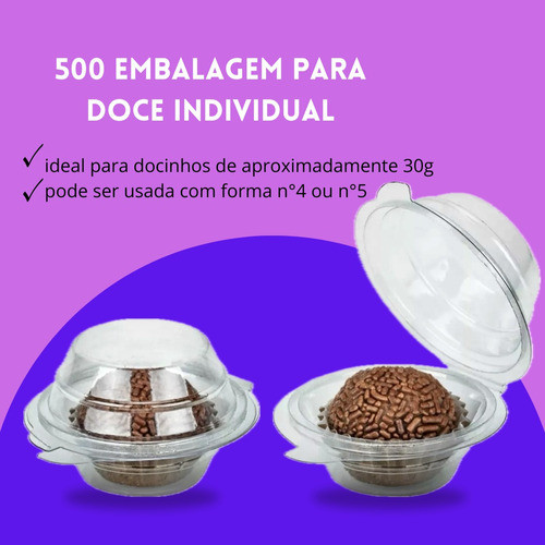 Pote Blister Para Brigadeiro Individual C/500 - Duoplast 1