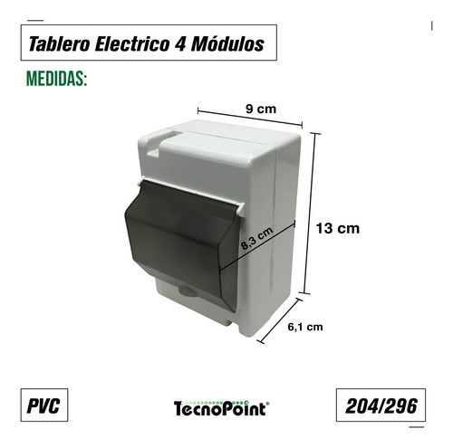 Tablero Electrico Caja Térmica 4 Módulos Con Tapa Variplast 1