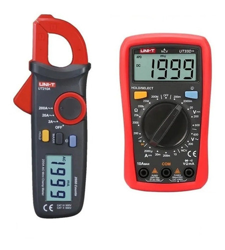 Uni-t Combo Pinza Amperométrica Ut210a + Tester Ut33d+ 0