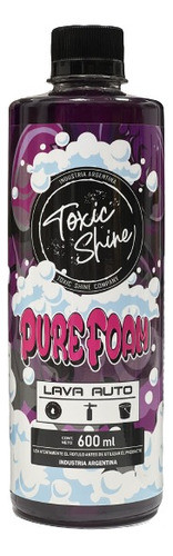 Toxic Shine Shampoo Pure Foam Espuma Densa Ph Neutro 600cc 0