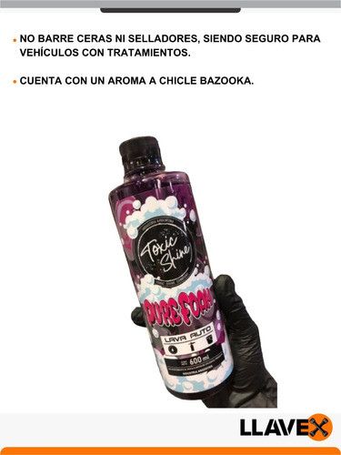 Toxic Shine Shampoo Pure Foam Espuma Densa Ph Neutro 600cc 1