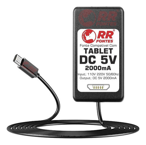 Carregador Fonte Para Tablet Positivo Ypy L700 7 V8 5v 2a 0