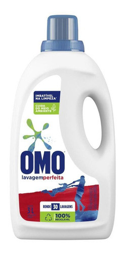 Kit Com 3 Sabão Líquido Omo Lavagem Perfeita 3l 1