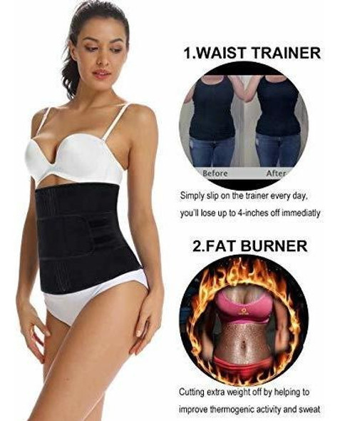 Faja Corset Cinturon Recortador Para Mujer Neopreno Negro 1