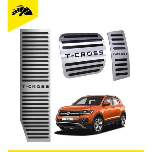 Kit Pedaleira E Descanso De Pé Vw T-cross Aço Inox 0