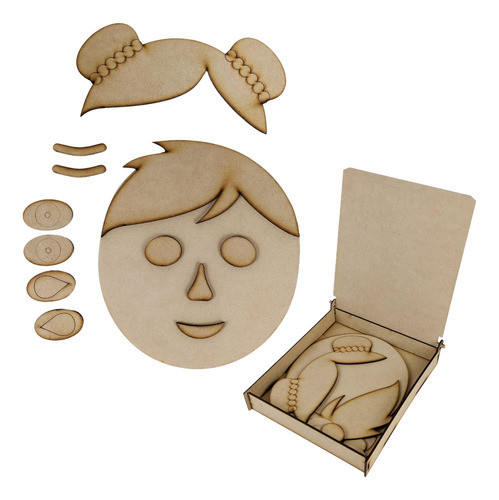 Juego Mesa Didáctico Armar Caras Proyectarte, Madera, Niños 0